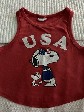 Grayson Threads Peanuts Sooo Cute USA  Crop